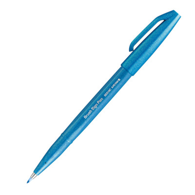 Pennarello Brush Sign Pen - azzurro - Pentel