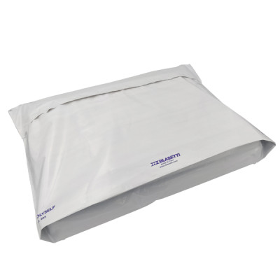 Busta Polyself - per corrieri - con soffietto - 52 x 55 x 10 cm - PE - bianco-grigio - Blasetti  - conf. 100 pezzi