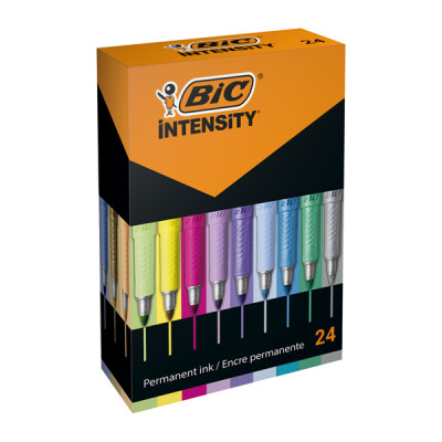 Marcatore Intensity - colori assortiti - Bic - 24 pezzi