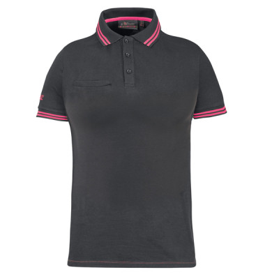Polo donna WayLady - taglia XL - grigio-fucsia - U-Power