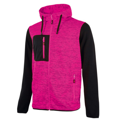 Felpa donna Rainbow Lady - taglia S - grigio-fucsia - U-Power