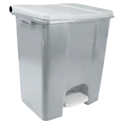 Contenitore mobile Ecoconti - a pedale - 60 L - plastica riciclata - grigio-bianco - Medial International
