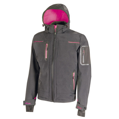 Giacca Softshell donna Space Lady - taglia XL - grigio-fucsia - U-Power