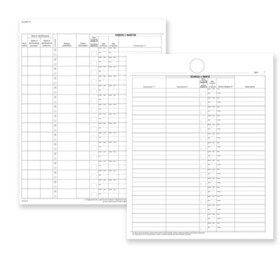 Registro carico-scarico bovini - 23 pagine numerate - 31 x 24,5 cm - DU138313000 - Data Ufficio