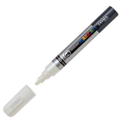 Marcatore a base d acqua Graduate Mark All  - punta tonda 2mm - bianco - Lyra