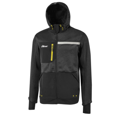 Felpa Galaxy - taglia L - nero-giallo - U-Power
