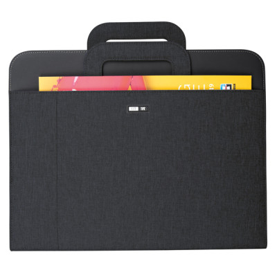 Portablocco - tessuto - c-anelli - nero - 28,5x36 cm - City Time