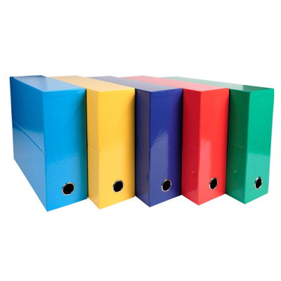 Scatola progetto Iderama - 5 colori assortiti classici - dorso 90mm - 25x33cm - Exacompta