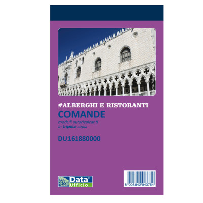 Blocco comande - 25-25-25 copie autoricopianti - 16,8 x 10 cm - DU161880000 - Data Ufficio