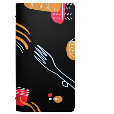 Portamenù linea Spaghetti - 18x31,6 cm - nero - Stilcasa