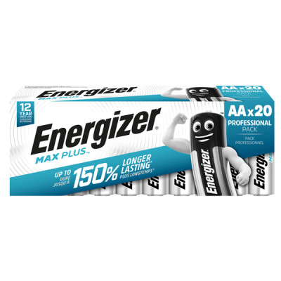 Pila alcalina AA Max Plus E91 - DP20 60-120 - 1,5 V - Energizer - conf. 20 pezzi