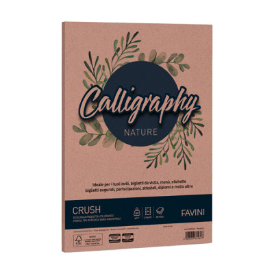 Carta Calligraphy Nature Crush  - A4 - 250 gr - mandorla - Favini - conf. 50 fogli