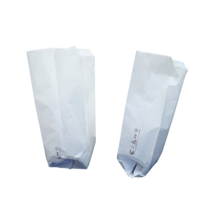 Sacchetti - carta kraft - 10 x 21-23 cm -  soffietti laterali 7,5 cm - bianco - Favorit - conf. 100 pezzi