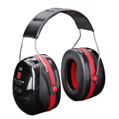 Cuffia protettiva Peltor Optime III - SNR 35 dB - nero-rosso - 3M