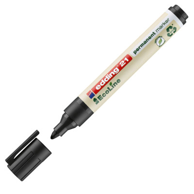 Marcatore 21 Ecoline - punta conica da 1,50-3,00mm - nero - inchiostro permanente  - Edding