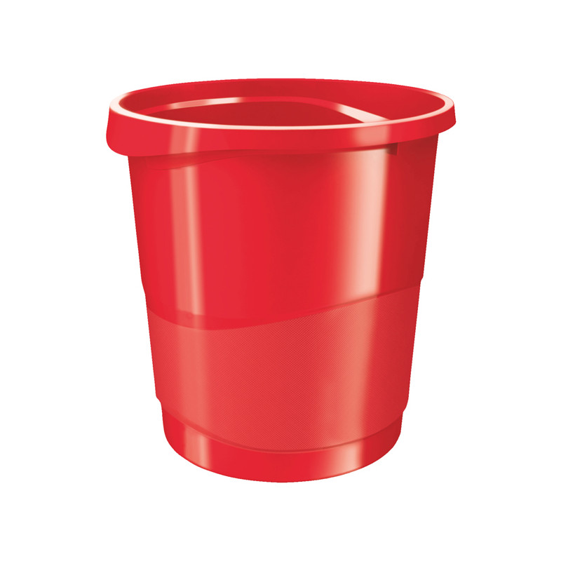 Cestino gettacarte Europost VIVIDA - 25,8 x 28,5 cm - altezza 32,2 cm - 14 L - rosso - Esselte