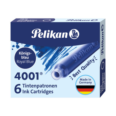 Cartucce inchiostro 4001 (TP-6)  - lunghezza 39mm - blu - Pelikan  - conf. 6 pezzi