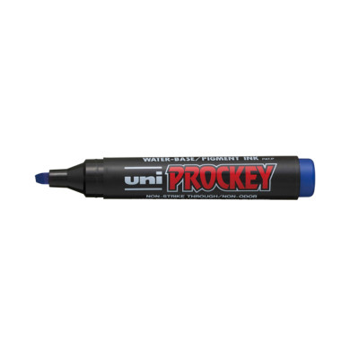 Marcatore Uni Prockey M126 - punta a scalpello da 1,00-5,70mm - blu - Uni Mitsubishi