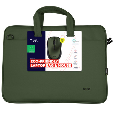 Borsa per laptop - Bologna - con mouse - da 16   - verde - Trust