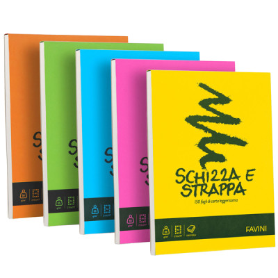 Blocco Schizza e Strappa - A3 - 297 x 420mm - 50gr - 150 fogli - Favini