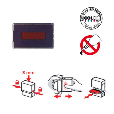 Tampone di ricambio E-2300-2 - rosso-blu - Colop