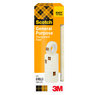 Nastro adesivo 508 - 1,9 cm x 33 m - trasparente - Scotch -  torre 8 rotoli