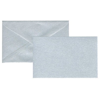 Biglietto natale neutro - con busta - 9 x 14 cm - argento - Rex Sadoch