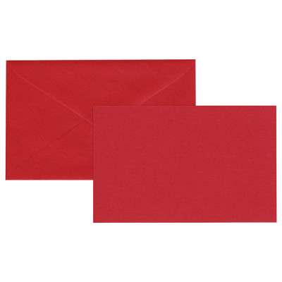 Biglietto natale neutro - con busta - 9 x 14 cm - rosso - Rex Sadoch
