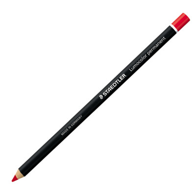 Matita Lumocolor Glasochrom - permanente  - rosso - Staedtler