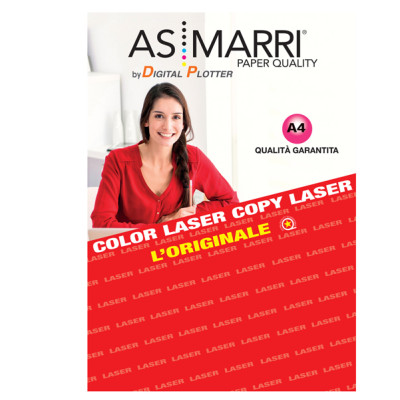 Carta Photo LL 8973 - laser - A4 - 200 gr - 100 fogli - effetto lucido fronte-retro - bianco - As Marri