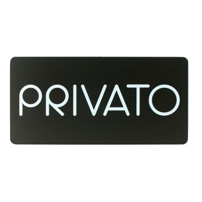 Pittogramma adesivo - Privato - 32,5 x 16 cm - PVC - nero-bianco - Stilcasa