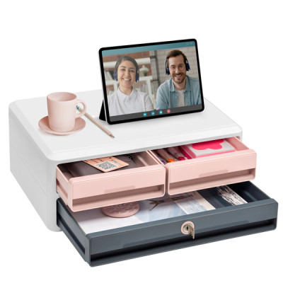 Cassettiera Moov up 9-021S Mineral con serratura - 2 cassetti piccoli + 1 grande - 37 x 27,45 x 14,6 cm - multicolore - Cep