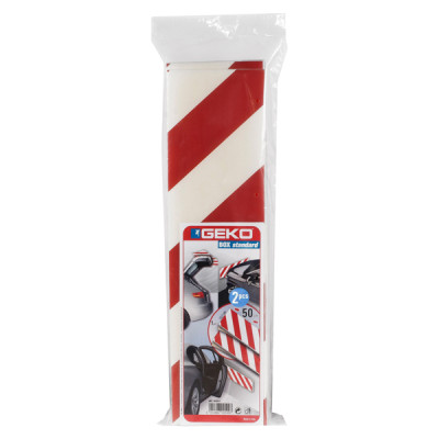 Pannello antiurto adesivo BOX - 13,7 x 50 cm - bianco-rosso - Geko - conf. 2 pezzi
