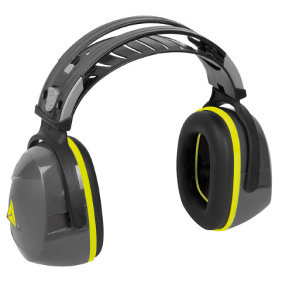 Cuffia antirumore Interlagos2 - SNR 29 dB - ABS-gomma piuma-POM - grigio-giallo - Deltaplus