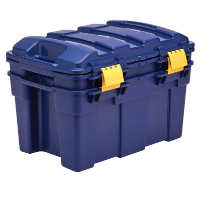 Baule multiuso Bankers Box - 39 x 59 x 33 cm - 40 L - PP - con coperchio - blu-giallo - Fellowes