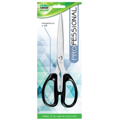 Forbice 4336 Professional - 21 cm - lama acciaio inox - nero-grigio - Lebez