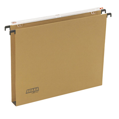 Cartella sospesa Avana - cassetto - interasse 39 cm - fondo U - 37 x 24,5 cm - avana - Bertesi