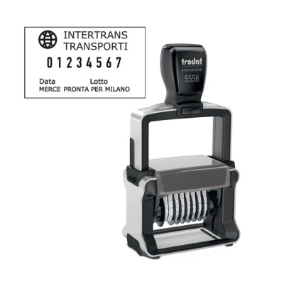 Timbro Professional 4.0 5558-PL Numeratore - 8 colonne - 5 mm - autoinchiostrante - Trodat