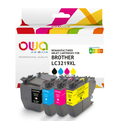 Armor - Cartuccia ink Compatibile  per Brother LC3219XL - BK-C-M-Y - K10535OW - 63 ml-18ml-C