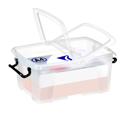 Contenitore multiuso Strata con coperchio - 38,5x29,5x17,5 cm - 12 L - PPL - trasparente - Cep