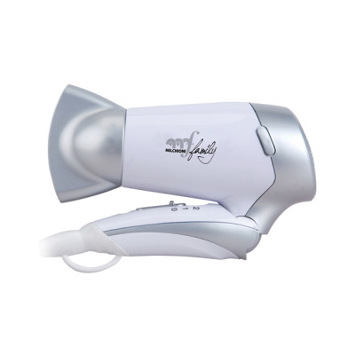 Asciugacapelli da viaggio Handy Style - 17x7x21,5 cm - 1200 W - 115-230 V - bianco-grigio - Melchioni family