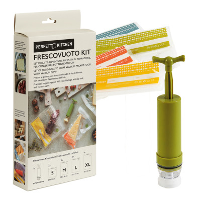FrescoVuoto StarPack - pompa + 8 buste sottovuoto assortite - PPL - verde-colori assortiti - Perfetto