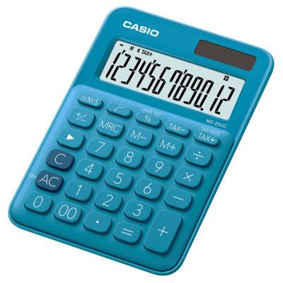 Calcolatrice da tavolo MS-20UC - 12 cifre - blu - Casio