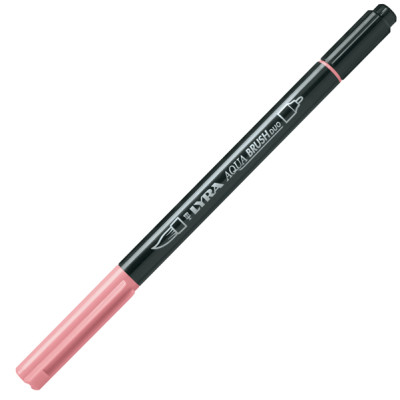Pennarello Aqua Brush Duo - punte 2-4 mm - carminio rosa - Lyra