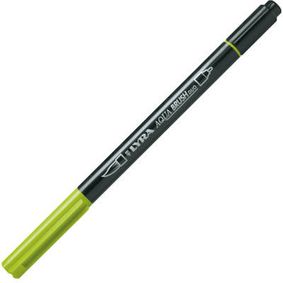 Pennarello Aqua Brush Duo - punte 2-4 mm - still de grain giallo - Lyra
