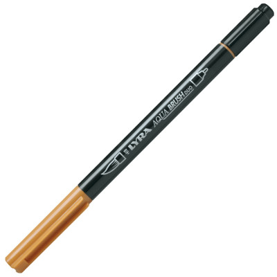 Pennarello Aqua Brush Duo - punte 2-4 mm - ocra d oro - Lyra