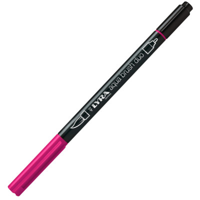 Pennarello Aqua Brush Duo - punte 2-4 mm - carminio chiaro - Lyra
