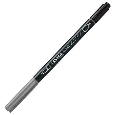 Pennarello Aqua Brush Duo - punte 2-4 mm - grigio chiaro freddo - Lyra