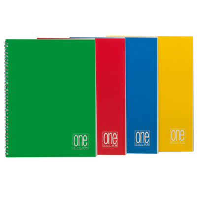 Maxiquaderno One Color - A4 - s-fori - 60 fogli - 80 gr - 1 rigo - spiralato - Blasetti