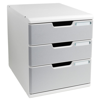 Cassettiera Modulo A4 - 28,8 x 32 x 35 cm - 3 cassetti - grigio-granito - Exacompta